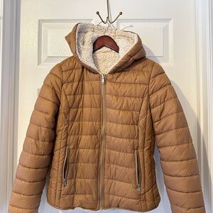 Girls Tan Puffer Jacket for a 10-12 y. o.